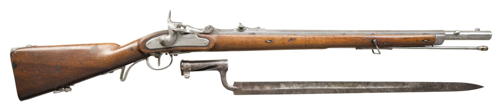 AUSTRIAN 1854/67 WANZL JAGER SINGLE SHOT RIFLE. (1 of 4)