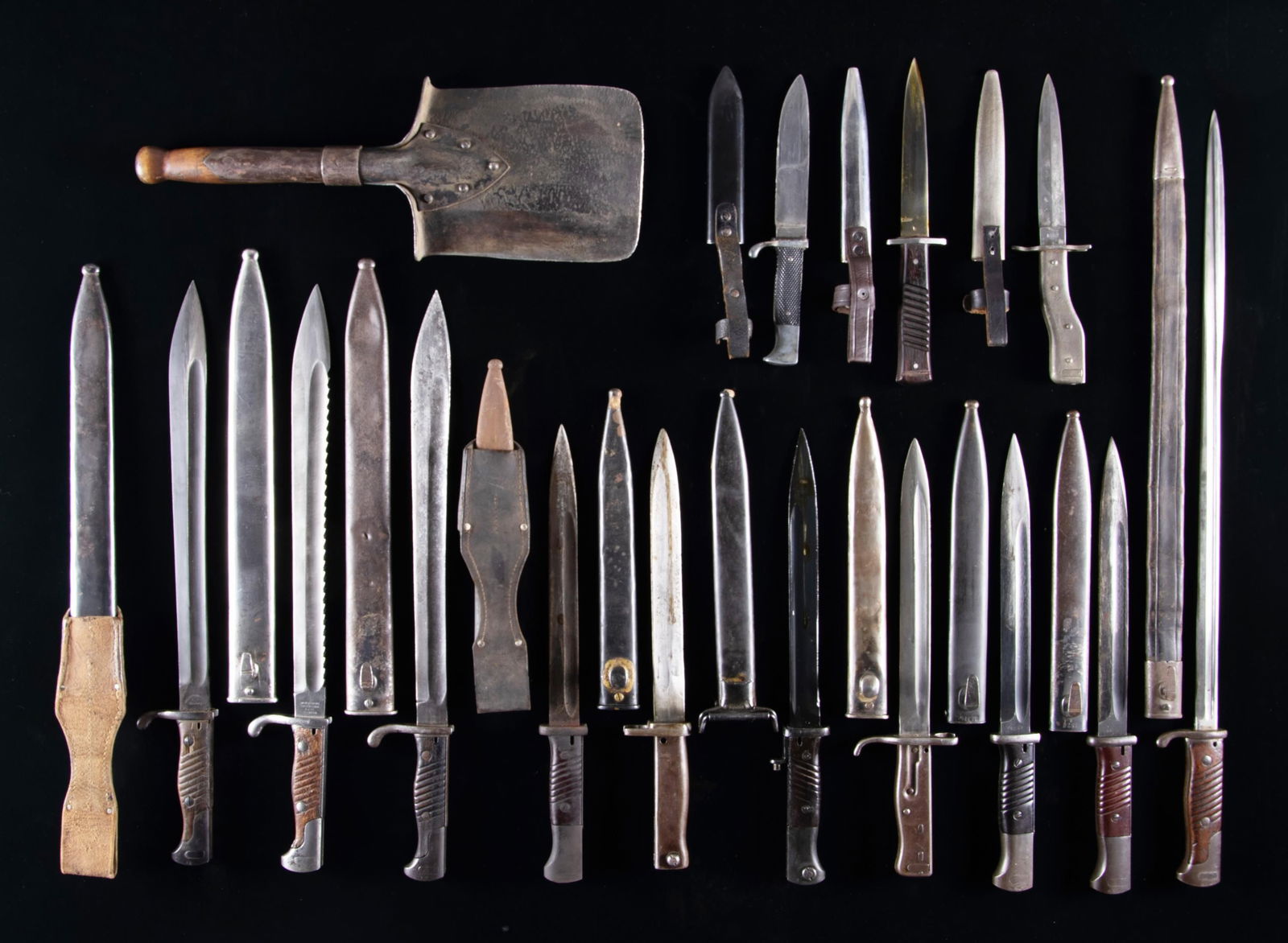 LOT OF MOSTLY GERMAN BAYONETS & EDGED WEAPONS. (1 of 2)