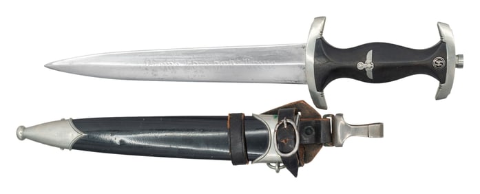 WWII GERMAN M1933 SS DAGGER MARKED RZM.