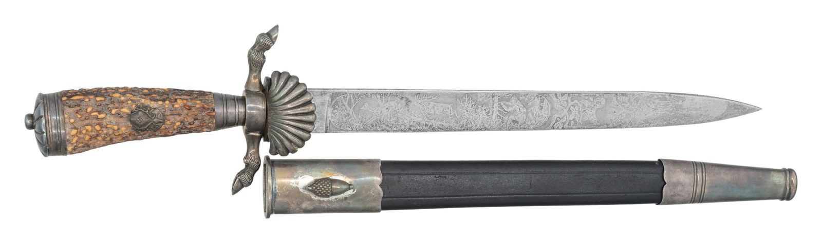 WWII GERMAN HUNTING ASSOCIATION DAGGER BY EICKHORN (1 of 2)