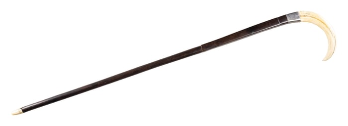 GERMAN OFFICER'S CANE WITH PRESENTATION BOAR'S