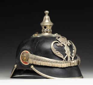 PRUSSIAN POLICE PICKELHAUBE HELMET.