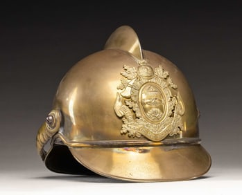 IMPERIAL GERMAN BRASS FIREMAN'S HELMET.