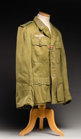 WWII GERMAN WEHRMACHT TROPICAL ENLISTED TUNIC FOR