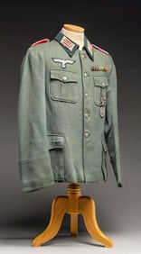 WWII GERMAN WEHRMACHT ARTILLERY MAJOR'S TUNIC.