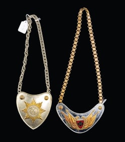 WWII GERMAN SA/SS STANDARD BEARERS GORGET AND A