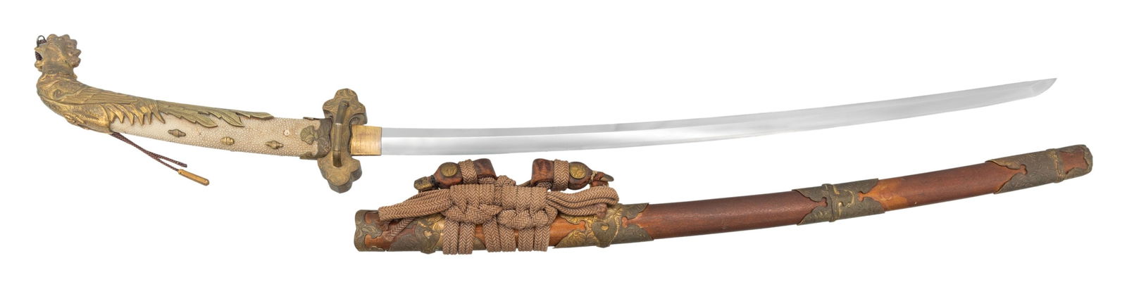 STRIKING PHOENIX HILTED TACHI COURT SWORD. (1 of 6)