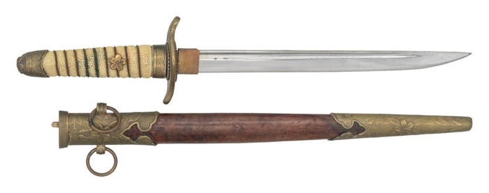 WWII PERIOD JAPANESE NAVAL OFFICERS DAGGER.