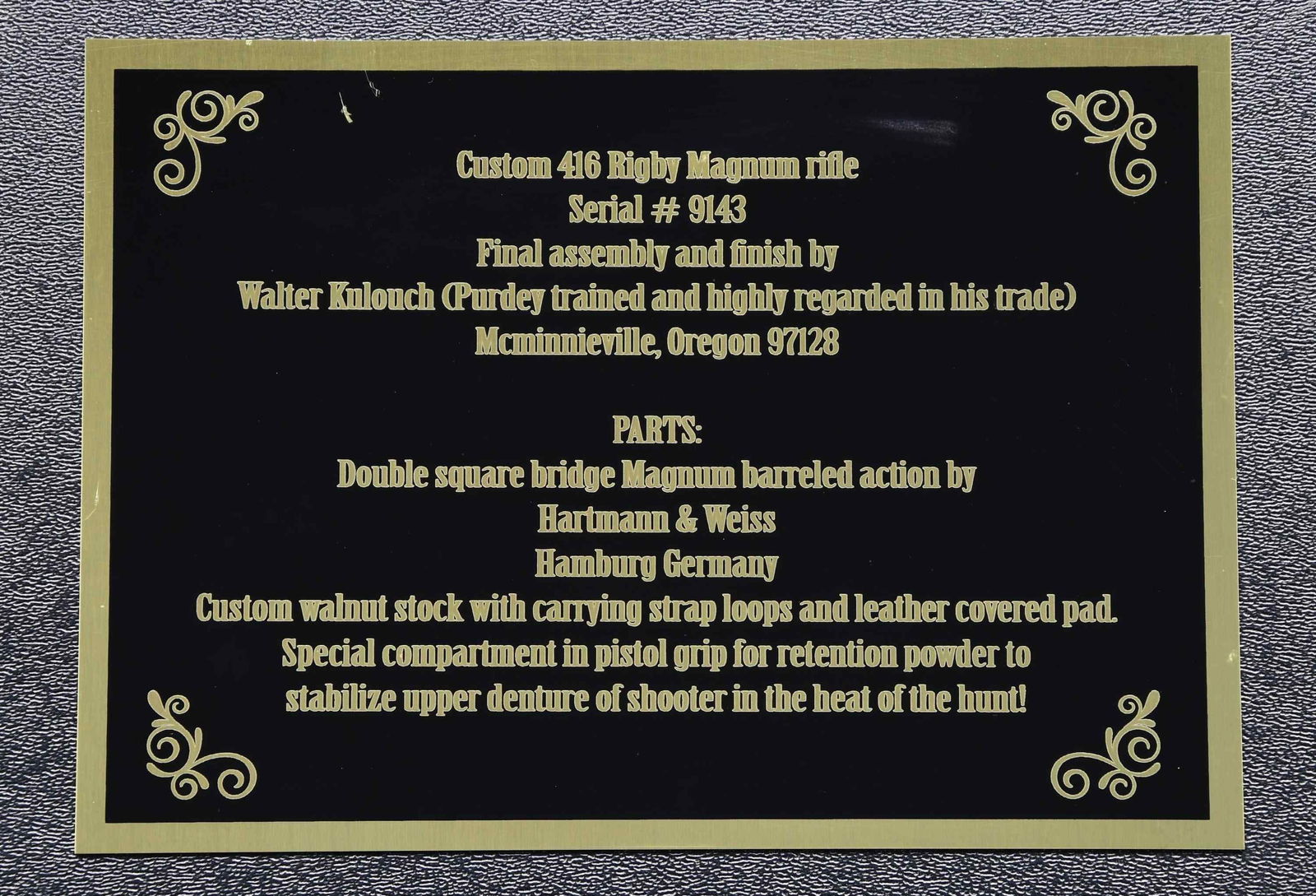 WALTER KULOUCH CUSTOM DOUBLE SQUARE BRIDGE MAUSER - 6