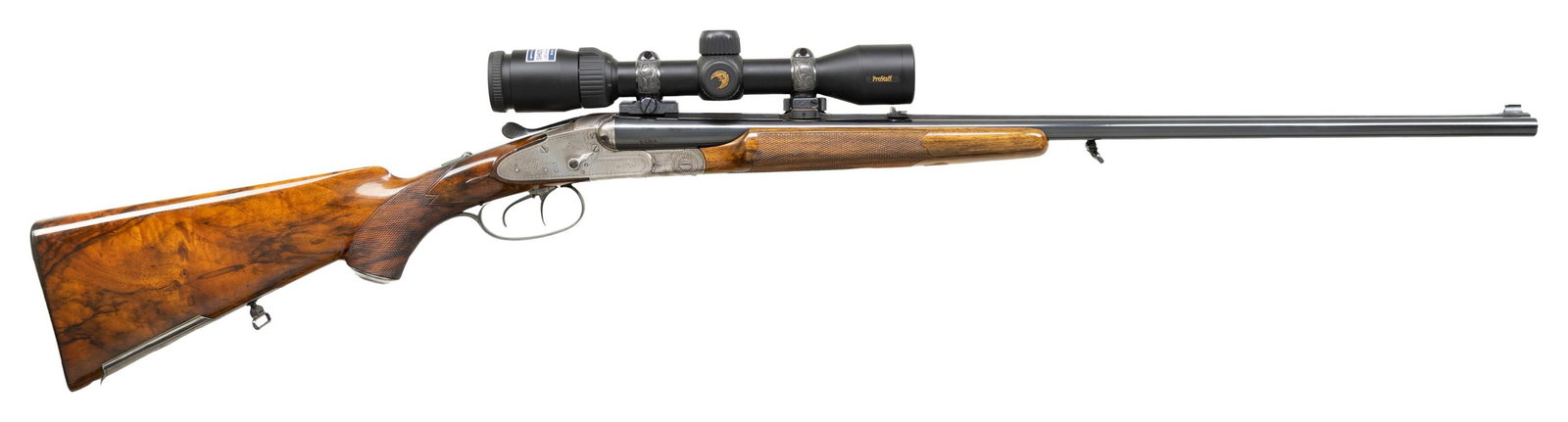 2 CALIBER SIDELOCK DOUBLE RIFLE RETAILED BY ED (1 of 4)