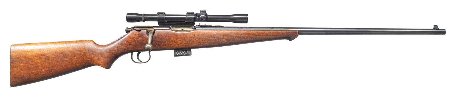 SAVAGE 23B SPORTER BOLT ACTION RIFLE.: Cal. 25-20. NSN. Bbl. 24 3/4". Gold bead front sight. Adjustable rear sight. Receiver mounted Weaver J4 scope. Scope has fine crosshair reticle & optics that have slight green tint. Bbl. has two added