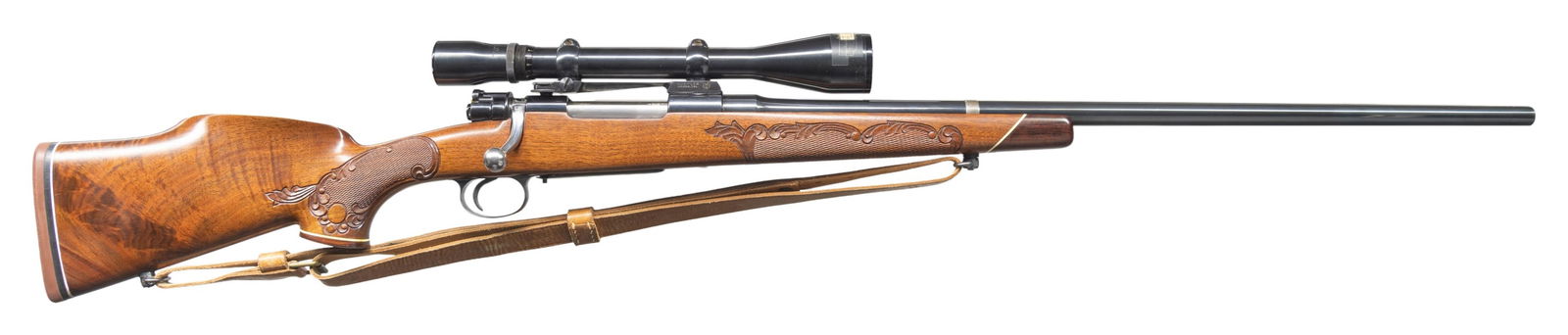 EARLY WEATHERBY RIFLE WITH CUSTOM STOCK BY STEINER (1 of 3)