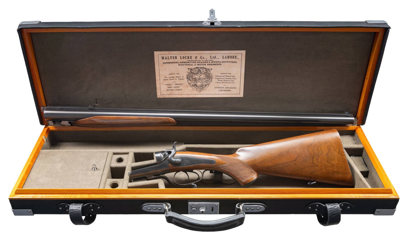 LARGE BORE HAMMER DOUBLE RIFLE BY WALTER LOCKE (1 of 5)
