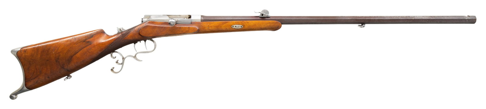 UNMARKED EUROPEAN SCHUTZEN RIFLE. (1 of 3)