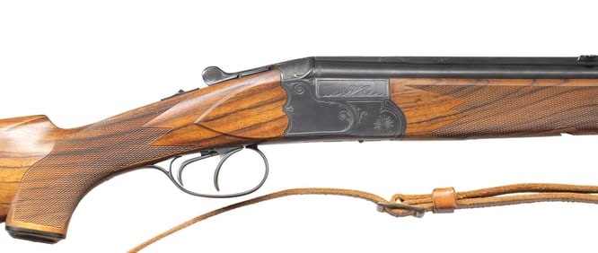 NICELY RESTORED SMALL CALIBER O/U RIFLE/SHOTGUN BY