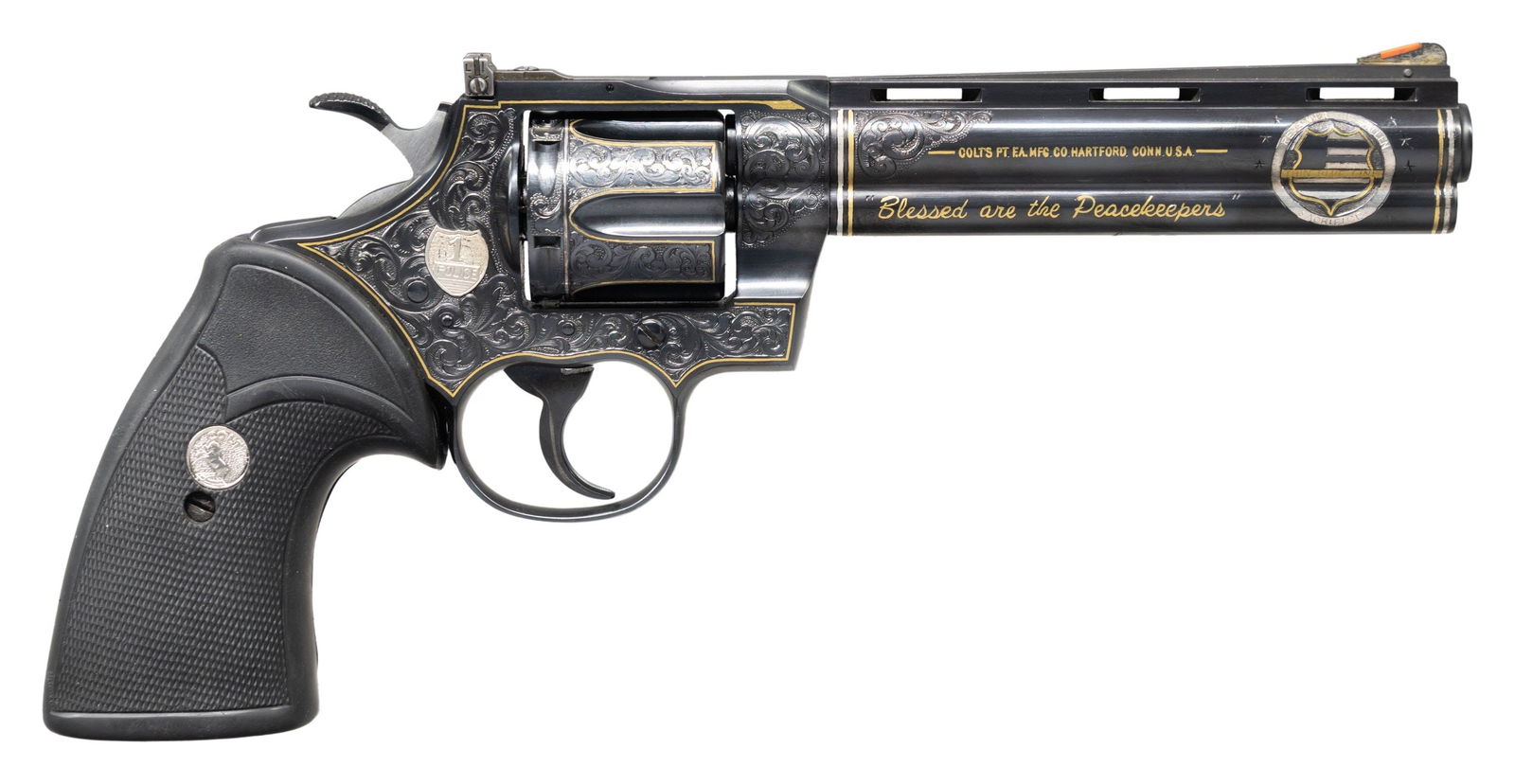 KENN PAULSON ENGRAVED "BACK THE BLUE" COLT PYTHON - 2