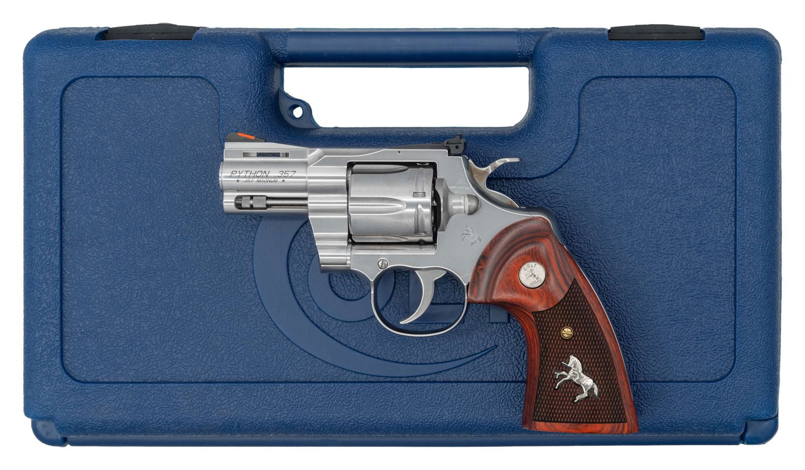 STAINLESS STEEL COLT PYTHON DOUBLE ACTION REVOLVER (1 of 2)