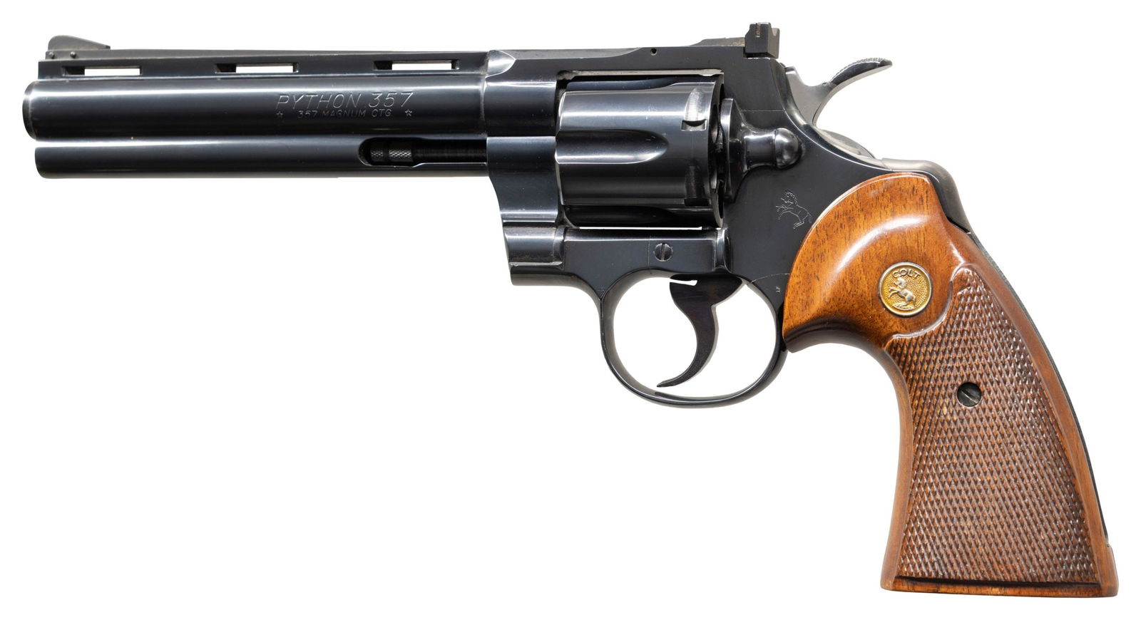 HIGH CONDITION COLT PYTHON DOUBLE ACTION REVOLVER. (1 of 1)