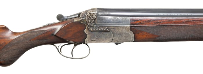 HIGH QUALITY GREIFELT O/U EJECTOR SHOTGUN.