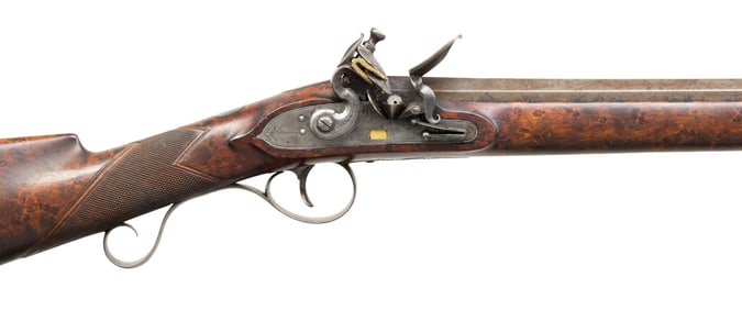 FINE SINGLE FLINT FOWLER WITH MOORISH BARREL BY