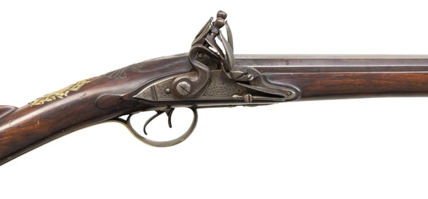 ADAMS FLINTLOCK SxS SHOTGUN.