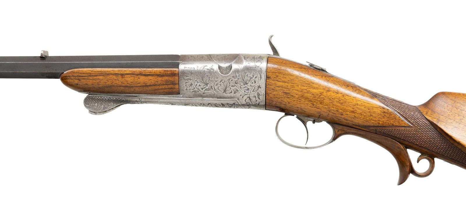 INTERESTING BREECH LOADING PERCUSSION RIFLE BY - 4