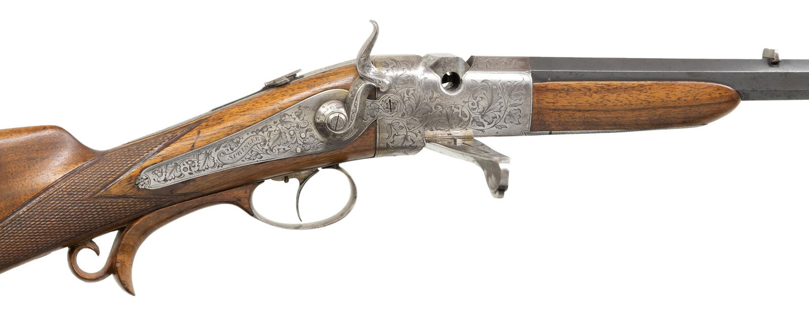 INTERESTING BREECH LOADING PERCUSSION RIFLE BY - 5