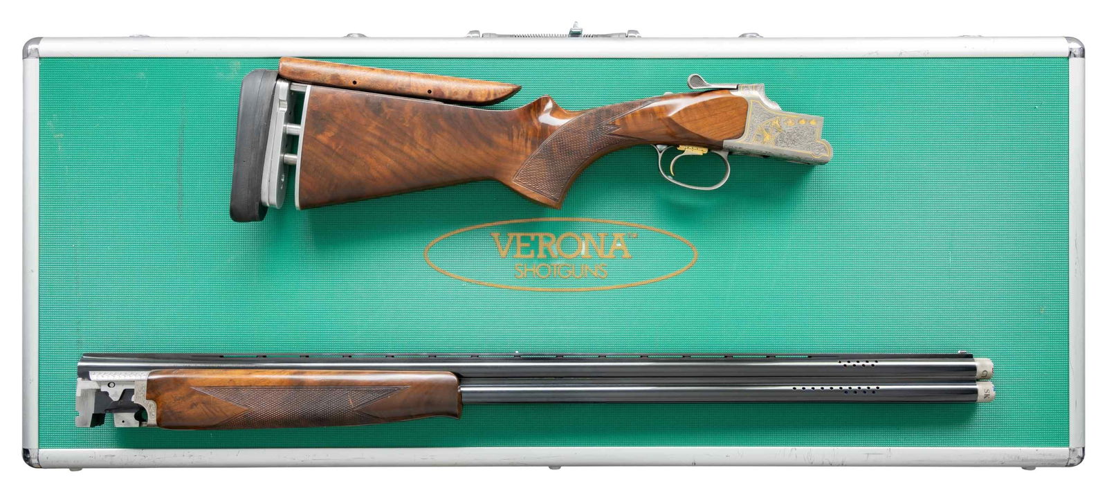 20 GA. BROWNING CITORI 425 GOLDEN CLAYS O/U: SHOTGUN WITH 410 BRILEY SUB-GAUGE TUBES. Cal. 20 Ga., 2 3/4". S# 17010MZ131. Mfg. 2001 by Miroku of Japan. The ported, VR 30" barrels have White target front bead, extended Briley Invector Plus choke