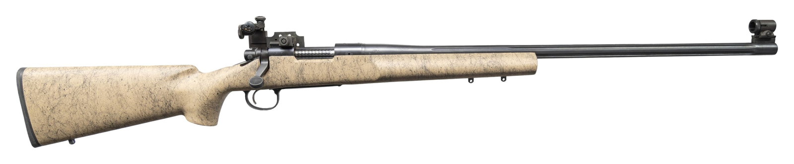 REMINGTON 700 VSF BOLT ACTION RIFLE.: Cal. 17 Rem Fireball. S# G6690060. Bbl. 26" fluted. Hooded globe front sight. Redfield Palma aperture rear sight. Matte dark blue finish. Synthetic pistol grip stock with bottom mounted sling studs &
