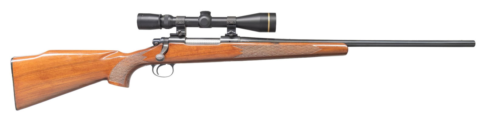 270 WIN REMINGTON 700 ADL BOLT ACTION RIFLE WITH: LEUPOLD SCOPE. Cal. 270 WIN. S# A6361174. Mfg. Sept. 1978 based on "DI" code of 22" bbl. 2 Sets of plug screws are present on barrel where front & rear sights were. Leupold VX-III 3.5-10x40 duplex sco