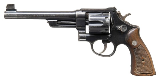 SMITH & WESSON 4TH MODEL 44 HE DA REVOLVER.