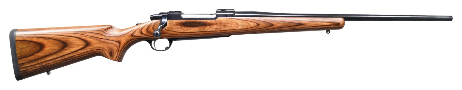 RUGER MODEL 77BBZ BOLT ACTION RIFLE.: Cal. 30-06. S#. 771-13803. Bbl. 22" sightless. Action features top tang safety & provision for Ruger rings. Blue finish. Uncheckered brown laminate stock w/o checkering & pistol grip cap. Features