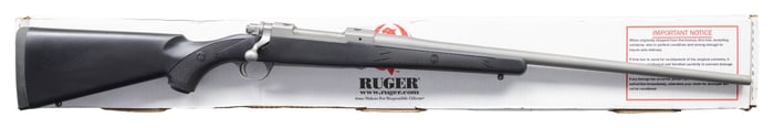 NEAR EX., 338 WIN MAG RUGER 77 HAWKEYE ALL-WEATHER