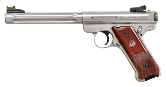 RUGER STAINLESS MARK III HUNTER SEMI-AUTO PISTOL.