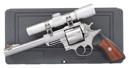 44 MAG. RUGER SUPER REDHAWK REVOLVER WITH LEUPOLD