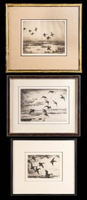 3 RARE AND DESIRABLE FRANK W. BENSON SIGNED ARTIST