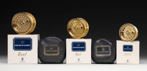 2 HARDY SOVEREIGN FLY REELS 1 WITH EXTRA SPOOL.