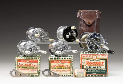 5 BAIT CASTING REELS.