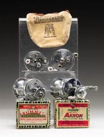 4 BAIT CASTING REELS.