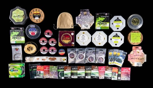 FISHERMEN'S LOT OF FLY LINES, TIPPETS & ETC.