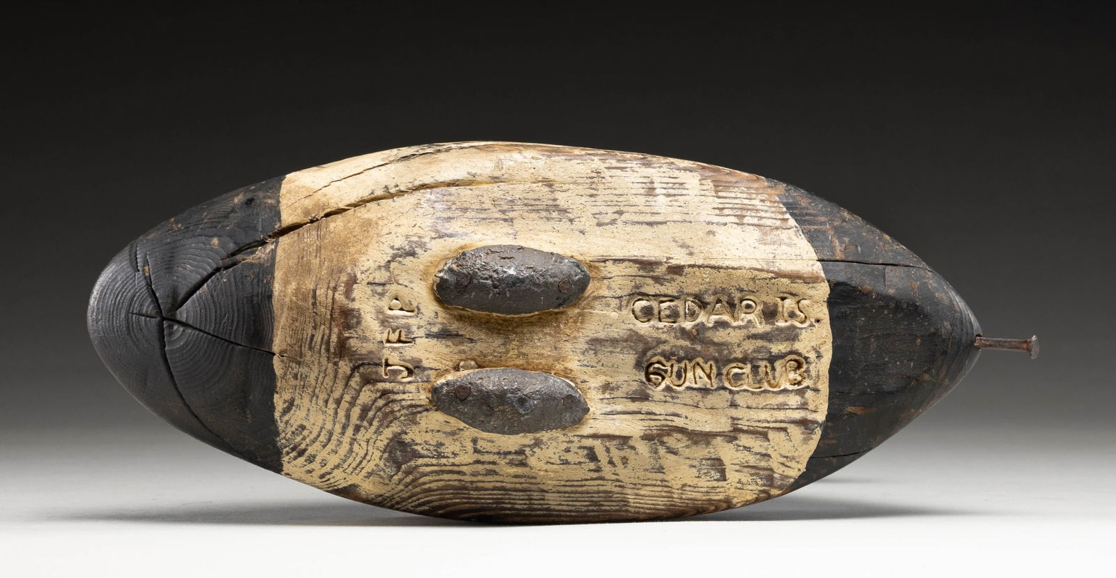 2 OVERSIZED CANVASBACK DECOYS 1 MARKED "CEDAR - 3