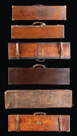 6 BRITISH STYLE HARD GUN CASES.