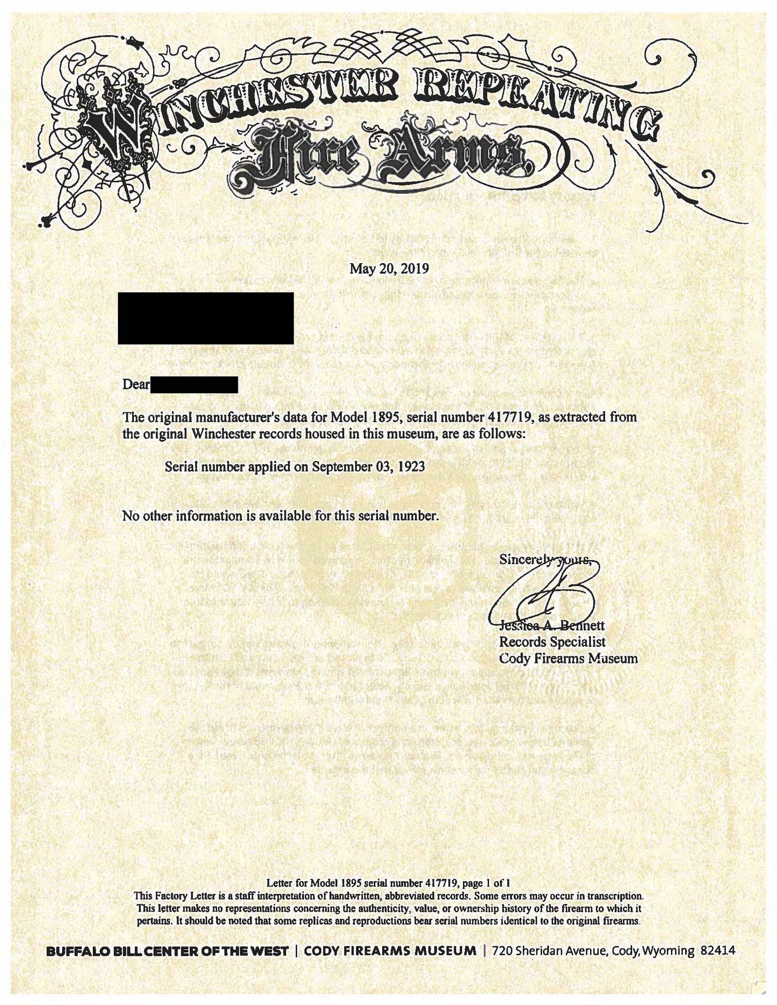 WINCHESTER 1895 LEVER ACTION SRC. - 5