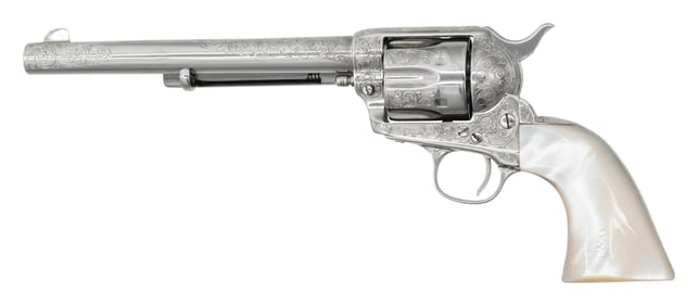 CASED CUSTOM ENGRAVED COLT SAA REVOLVER BELONGING