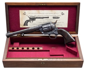 CUSTOM ENGRAVED COLT BLACK POWDER FRAME SINGLE