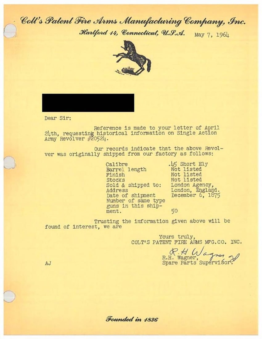 EXCEEDINGLY RARE (110 PRODUCED) COLT FIRST GEN - 7