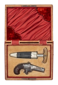 CASED COLT SECOND MODEL DERRINGER & PUSH DAGGER