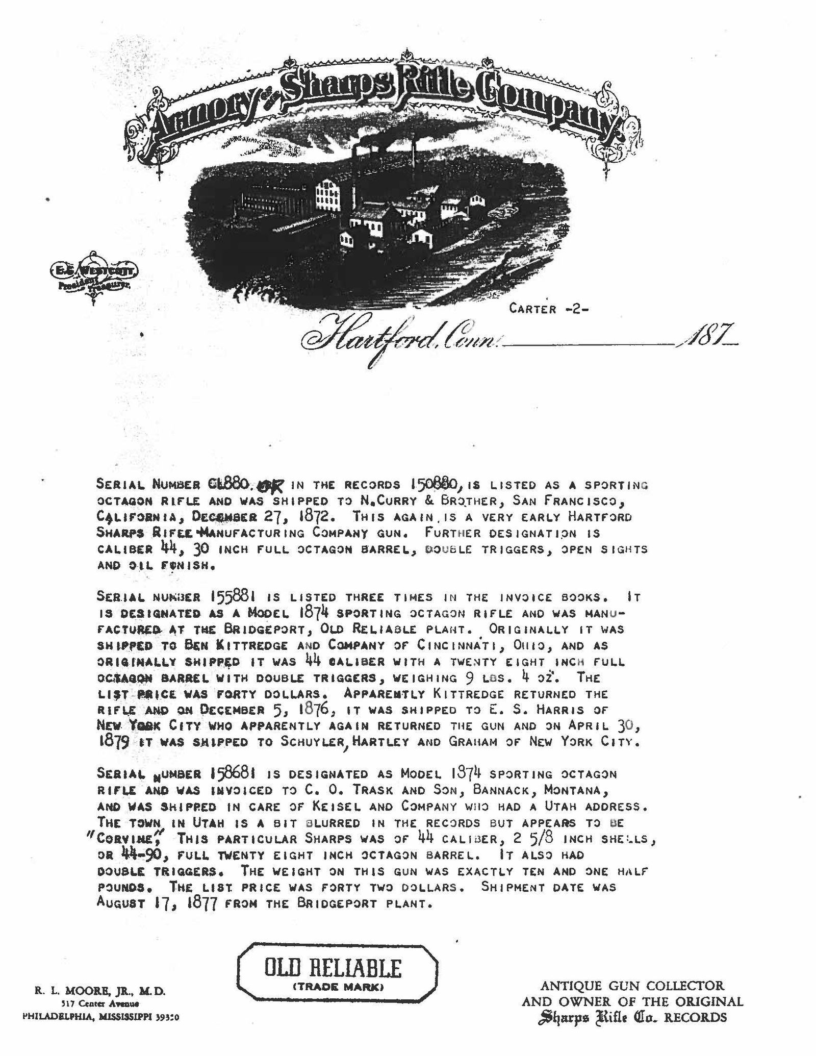 SHARPS MODEL 1874 SPORTING SINGLE SHOT "BUFFALO - 5