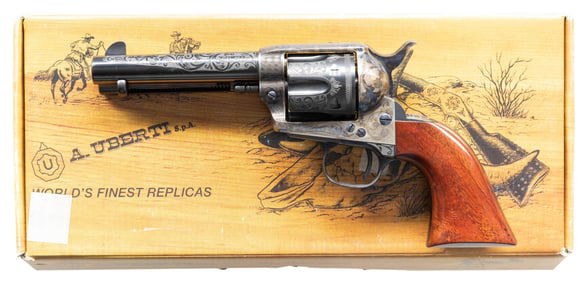 ENGRAVED TAYLOR'S CATTLEMAN SAA REVOLVER.
