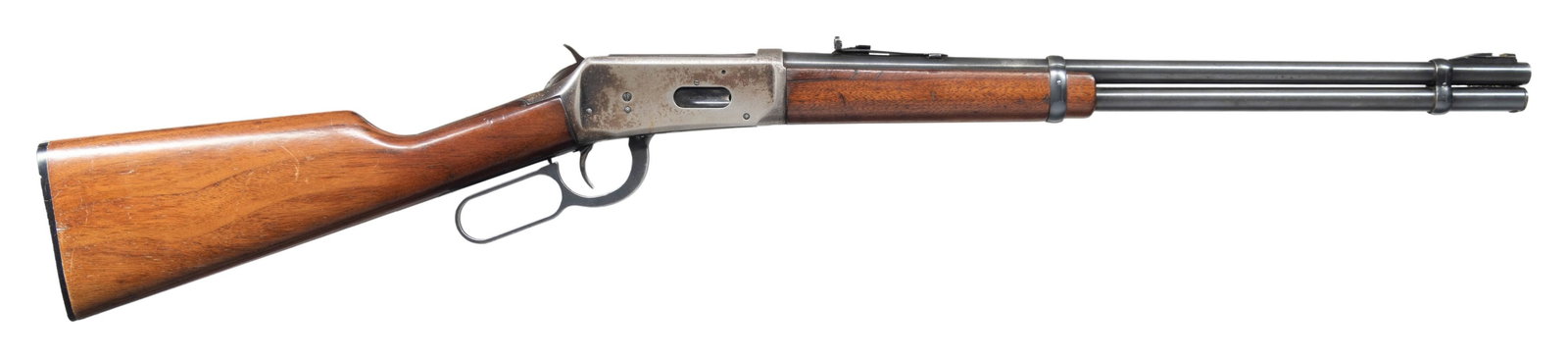 WINCHESTER MODEL 94 LEVER ACTION CARBINE.: Cal. 30-30. S# 4767642. Bbl. 19 7/8". Model 94 lever action carbine mfg. by Winchester in 1979. Left side of the bbl. exhibits standard factory markings denoting the model and cal. designations, as we